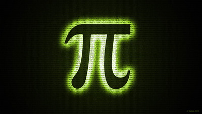 Green Matrix Pi Symbol